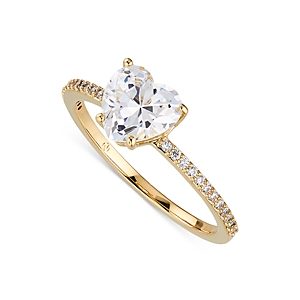 Nadri Modern Love Cubic Zirconia Heart Ring- 4584407
