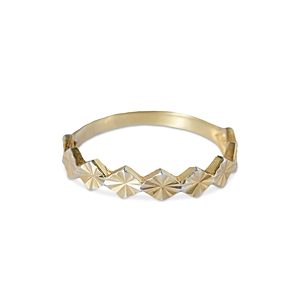 Argento Vivo Textured Geometric Ring- 4541476