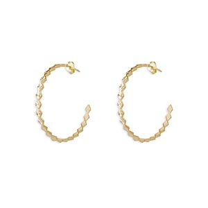 Argento Vivo Textured Geometric Medium Hoop Earrings- 4541461