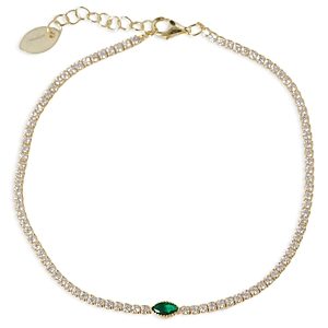 Argento Vivo Cubic Zirconia Marquis Tennis Bracelet- 4541463
