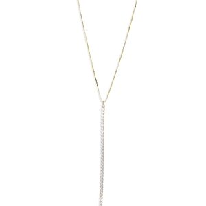 Argento Vivo Cubic Zirconia Lariat Necklace, 16-18- 4541488