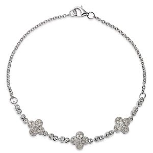 Bloomingdale's Diamond Clover Station Bracelet in 14K White Gold, 0.30 ct. t.w. - 100% Exclusive- 4507623