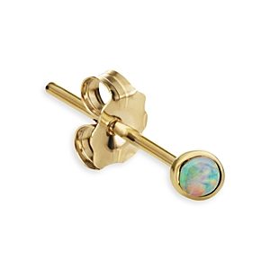 Maria Tash 14K Yellow Gold Opal Bezel Single Stud Earring- 4532427