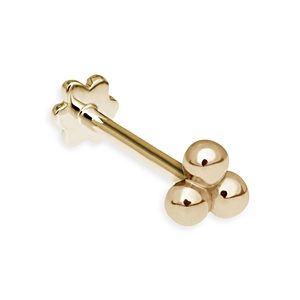 Maria Tash 14K Yellow Gold Trinity Ball Single Stud Earring- 4532437