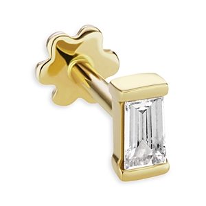 Maria Tash 18K Yellow Gold Diamond Baguette Single Stud Earring- 4532436