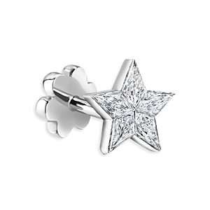 Maria Tash 18K White Gold Diamond Star Single Stud Earring- 4532451