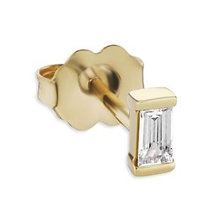 Maria Tash 18K Yellow Gold Diamond Baguette Single Stud Earring- 4532410