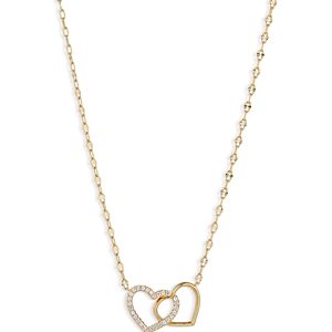 Nadri Heartbreaker Cubic Zirconia Double Heart Pendant Necklace, 16-18- 4571573
