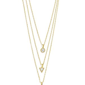 Sterling Forever Julie Layered Pendant Necklace, 18-20- 4600591