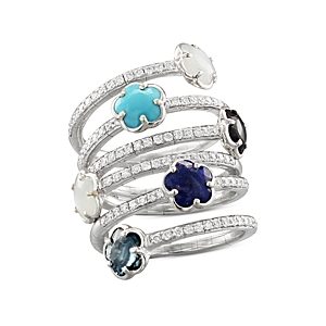 Pasquale Bruni Figlia dei Fiori 18K White Gold Ring with Diamonds, 0.65 ct. t.w.- 4577862