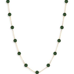 Bloomingdale's Malachite Station Necklace in 14K Yellow Gold, 18 - 100% Exclusive- 4597092