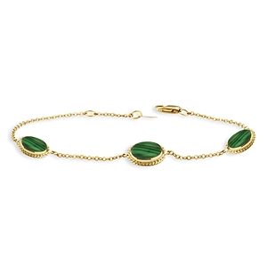 Bloomingdale's Malachite Station Bracelet in 14K Yellow Gold - 100% Exclusive- 4597088
