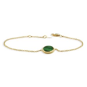 Bloomingdale's Malachite Bracelet in 14K Yellow Gold - 100% Exclusive- 4597089
