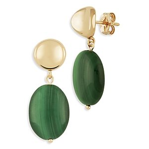 Bloomingdale's Malachite Drop Earrings in 14K Yellow Gold - 100% Exclusive- 4597091
