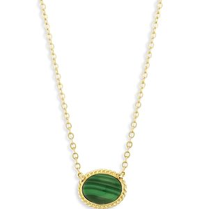 Bloomingdale's Malachite Pendant Necklace in 14K Yellow Gold, 18-19 - 100% Exclusive- 4597087