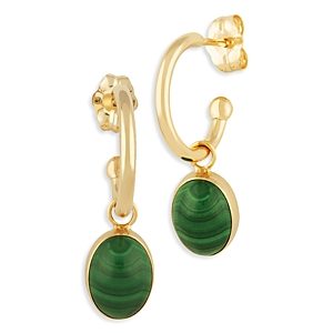 Bloomingdale's Malachite Drop Earrings in 14K Yellow Gold - 100% Exclusive- 4597084