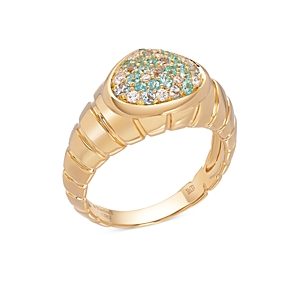 Marina B Timo 18K Yellow GoldParaiba Tourmaline & Blue Topaz Pave Ring with Diamonds- 4501822