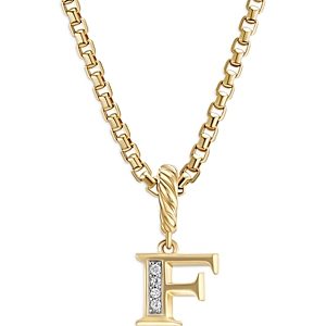 David Yurman 18K Gold Amulets Diamond Pave Initial Pendant- 4555957