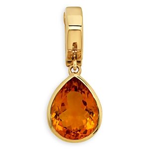 Marina B 18K Yellow Gold Trisolina Gold Olive Quartz Pear Pendant- 4590423