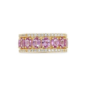 Miseno Jewelry 18K Yellow Gold Procida Pink Sapphire & Diamond Band- 4600871