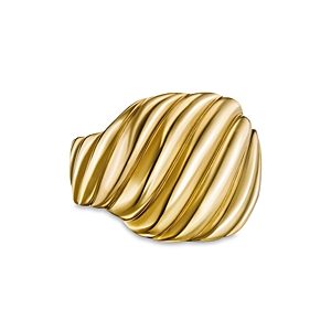 David Yurman 18K Yellow Gold Sculpted Cable Contour Ring- 4360745