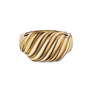 David Yurman 18K Yellow Gold Sculpted Cable Contour Ring- 4360742