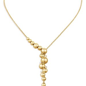 Georg Jensen 18K Yellow Gold Moonlight Grapes Diamond Bead Lariat Necklace, 17.32- 4430843
