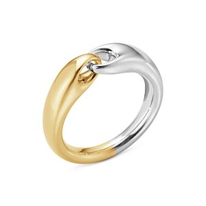 Georg Jensen Reflect Two-Tone Small Link Ring- 4438927