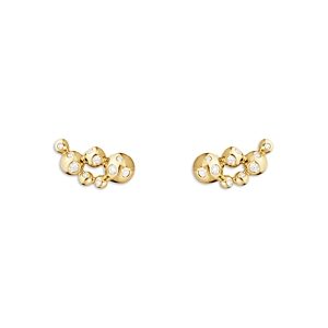 Georg Jensen 18K Yellow Gold Moonlight Grapes Diamond Ear Climbers- 4598676