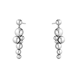 Georg Jensen Sterling Silver Moonlight Grapes Ball Cluster Drop Earrings- 4472263
