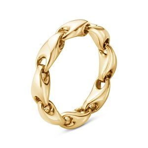 Georg Jensen 18K Yellow Gold Reflect Link Ring- 4598336