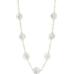 Bloomingdale's Cultured Freshwater Pearl Collar Necklace in 14K Yellow Gold, 18 - 100% Exclusive- 4613007