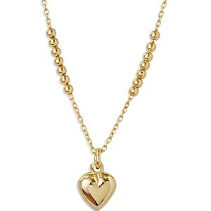 Argento Vivo Heart Pendant Necklace in 14K Gold Plated Sterling Silver, 16-18- 4541479