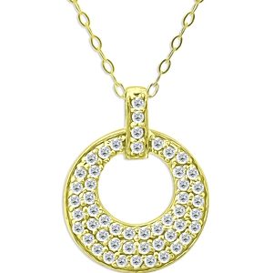 Aqua Pave Doorknocker Pendant Necklace in 18K Gold-Plated Sterling Silver, 15.5 - 100% Exclusive- 4619559