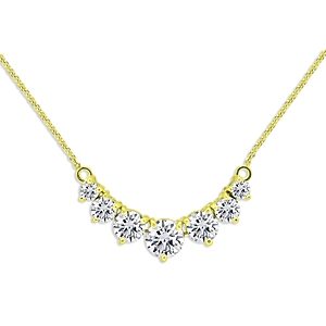 Aqua Graduated Stone Frontal Pendant Necklace in 18K Gold-Plated Sterling Silver, 15.5 - 100% Exclusive- 4619566