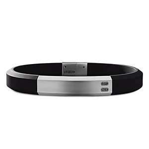 David Yurman Men's Sterling Silver Streamline Black Rubber Statement Bracelet- 4360814