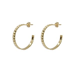 Argento Vivo Ridge Hoop Earrings in 18K Gold-Plated Sterling Silver- 4613413