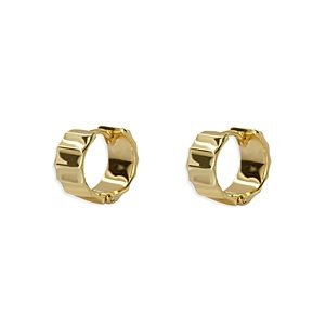 Argento Vivo Ridge Huggie Hoop Earrings in 18K Gold-Plated Sterling Silver- 4613404