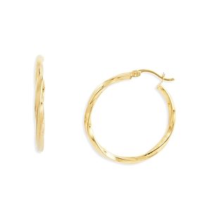 Argento Vivo Twisted Hoop Earrings in 18K Gold-Plated Sterling Silver- 4613407