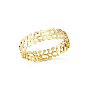 Miseno Jewelry 18K Yellow Gold Sea Leaf Bangle Bracelet- 4607662