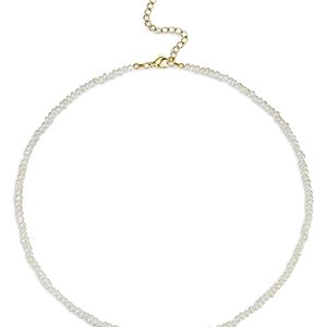 Aqua Ginny Imitation Pearl Collar Necklace in 18K Gold Plated Sterling Silver, 16-18 - 100% Exclusive- 4618215
