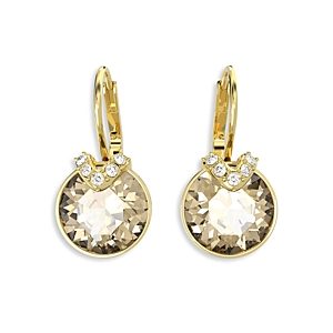 Swarovski Bella V Crystal Drop Earrings in Gold Tone- 4613480