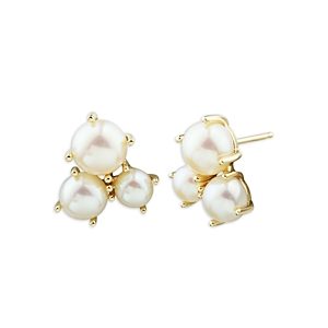 Bloomingdale's Cultured Freshwater Button Pearl Stud Earrings in 14K Yellow Gold - 100% Exclusive- 4634053
