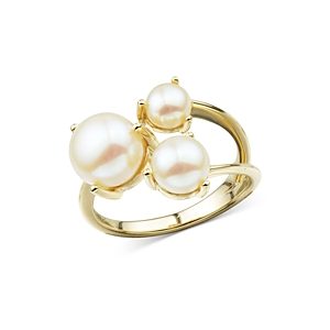Bloomingdale's Cultured Freshwater Button Pearl Cluster Ring in 14K Yellow Gold- 100% Exclusive- 4634046