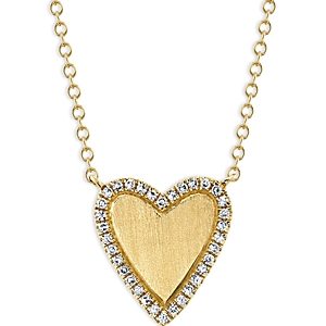 Moon & Meadow 14K Yellow Gold Heart Necklace with Diamonds, 18 - 100% Exclusive- 4625866
