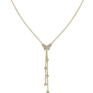 Moon & Meadow 14K Yellow Gold Diamond Butterfly Lariat Necklace, 18-19- 4625871