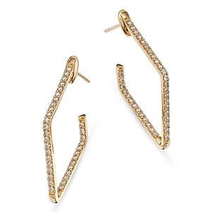 Bloomingdale's Diamond Geometric Hoop Earrings in 14K Yellow Gold, 1.00 ct. t.w. - 100% Exclusive- 4630545