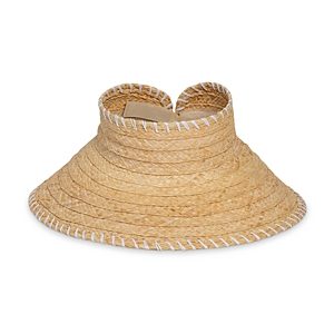 Hat Attack Roll Up Raffia Visor- 4542758
