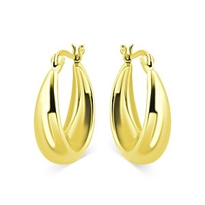 Aqua Graduated Oval Hoop Earrings in 18K Gold-Plated Sterling Silver - 100% Exclusive- 4631550
