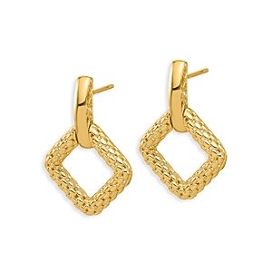 Bloomingdale's Geometric Mesh Earrings in 14K Yellow Gold - 100% Exclusive- 4614255